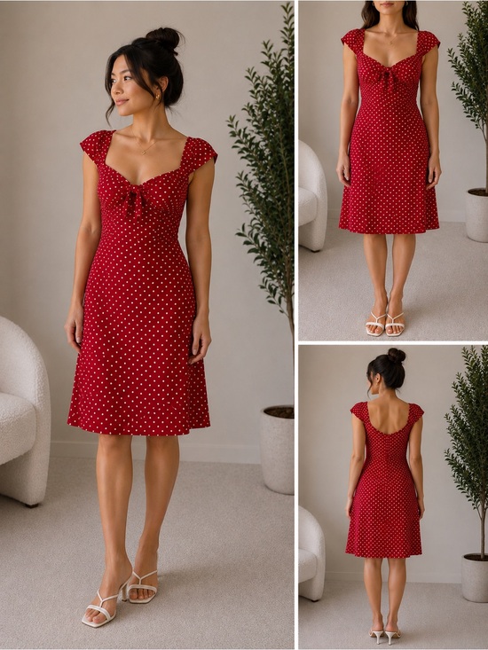 le chateau Dresses & Skirts - Le chateau OG red polka dot vintage style dress
